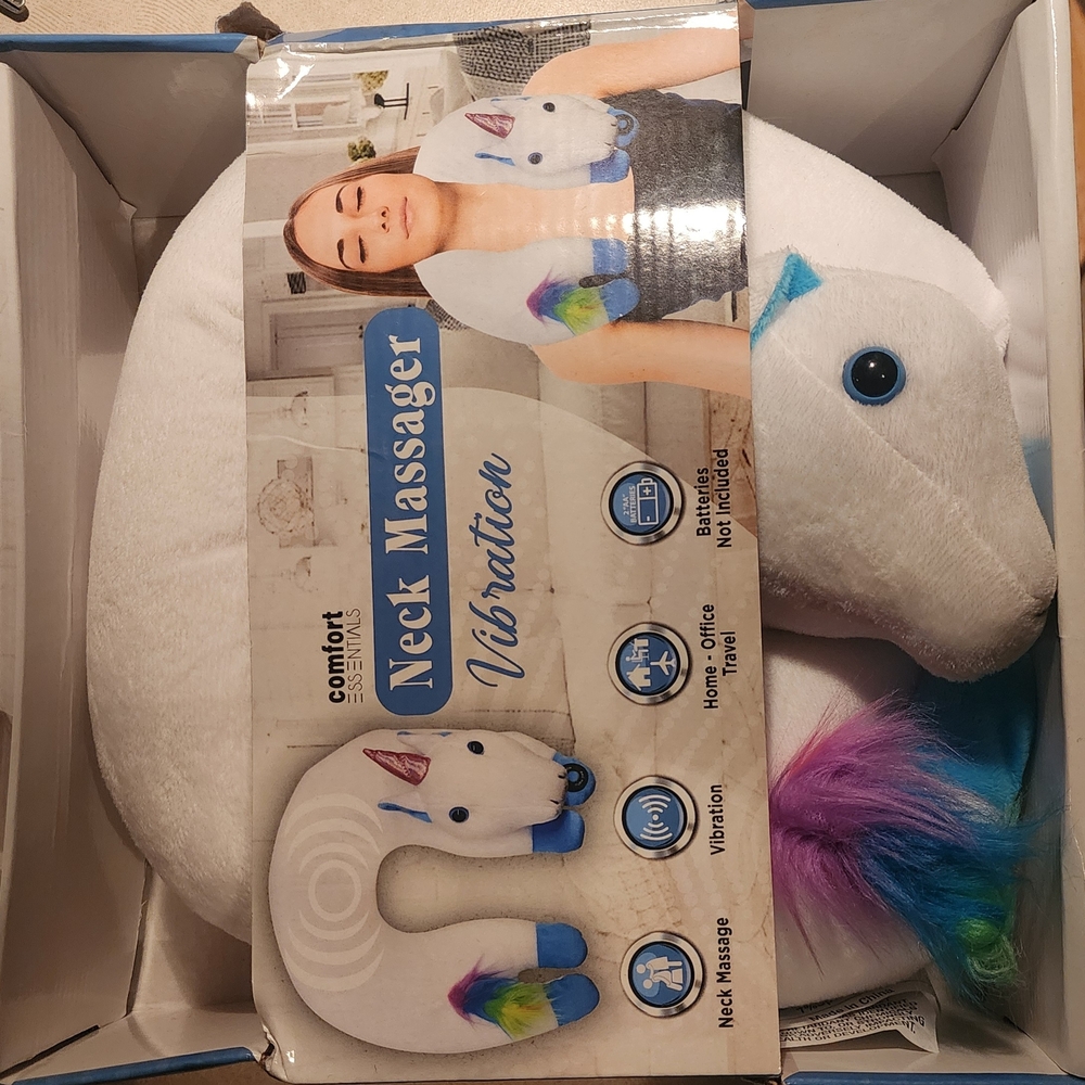 Unicorn Neck Massager - White and Blue